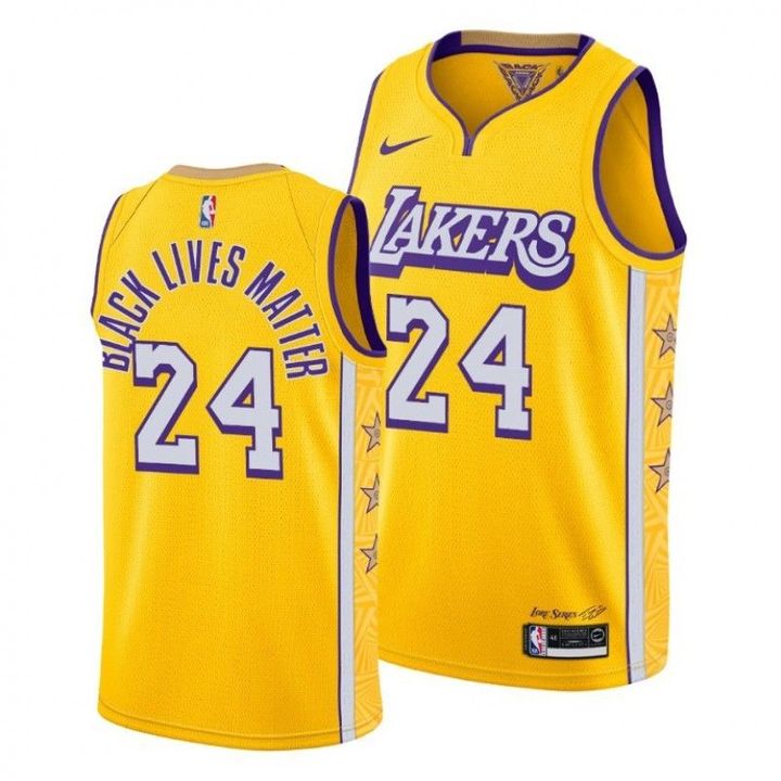 Custom Men Kobe Bryant Los Angeles Lakers Black Lives Matter 2020 City NBA Jersey